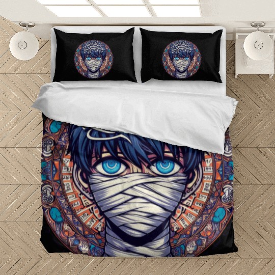 Anime face with Arabic letters Bedding Sets