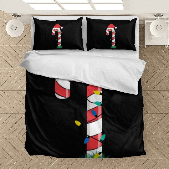 Christmas Candy Cane Santa Xmas Kids Toddler Youth Bedding Sets