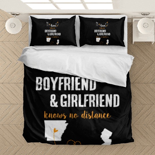 Love Between BF And GF Arkansas To New Jersey Gift Bedding Sets