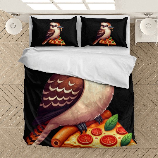 Kookaburra is enjoying a delicious pizza Bedding Sets