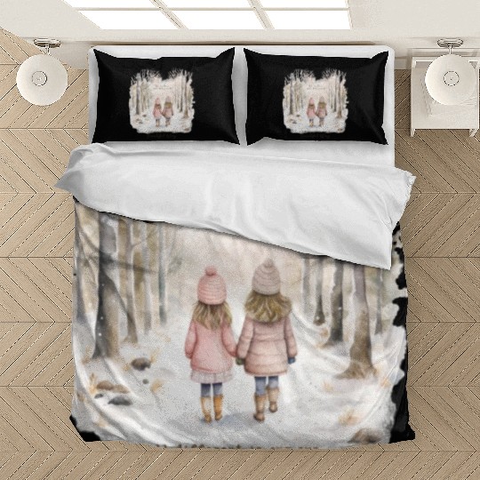Cute Kids In Winter Wonderland Bedding Sets