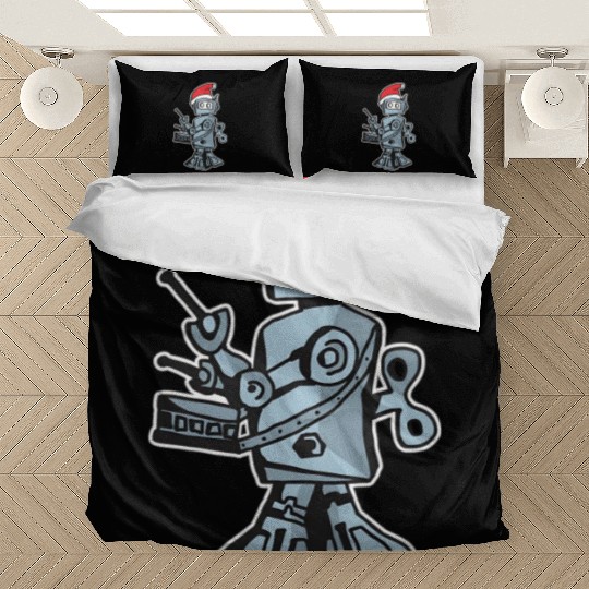 25 Hour Holiday Radio Show robot solo Bedding Sets