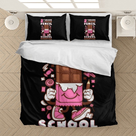 Back To School 2Nd Grade Chocolate School Bedding Sets