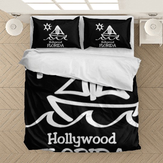 Hollywood Florida Sailboat Souvenirs Gifts Bedding Sets