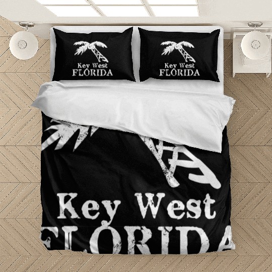 Key West Florida Palm Tree Souvenirs Gifts Bedding Sets