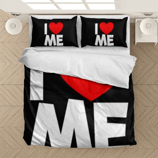 I Love Me Red Heart Self Love Affirmation Bedding Sets