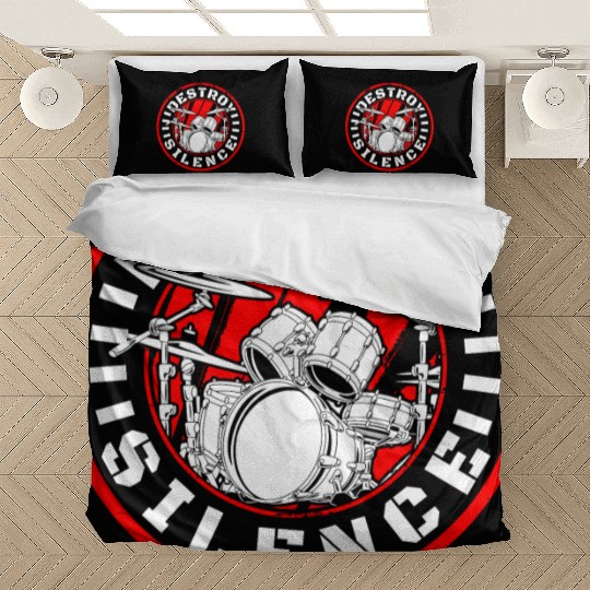 Music Rock Music Drums Concert Bedding Sets