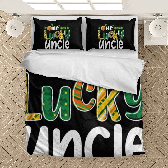 One Lucky Uncle Matching Family St Patrick's Day Bedding Sets