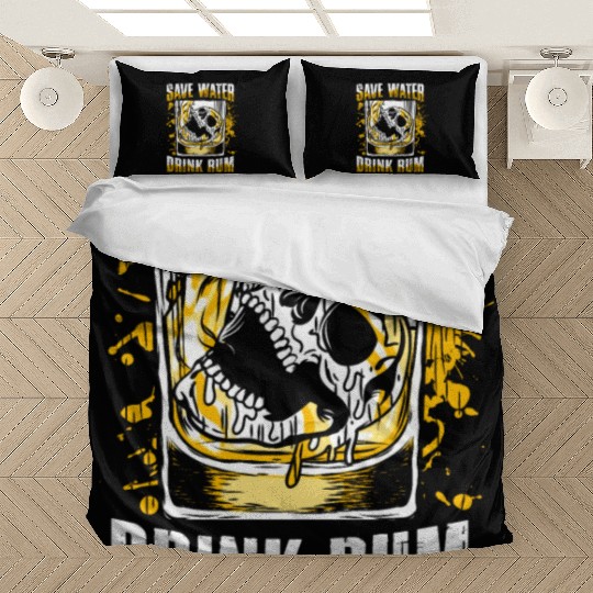 Save water drink rum | pub crawl drinking Bedding Sets