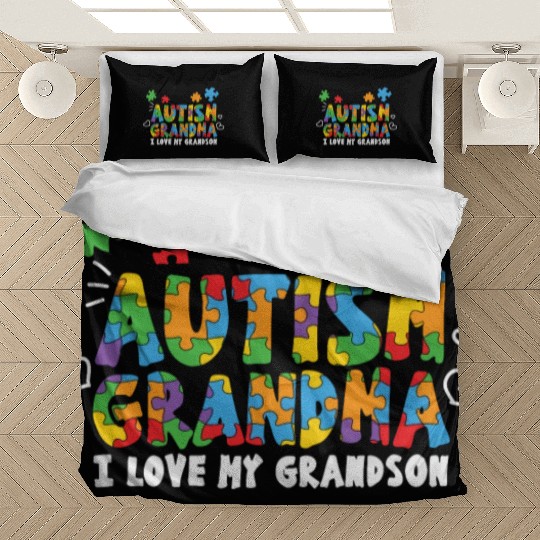Autism Grandma I Love My Grandson Bedding Sets