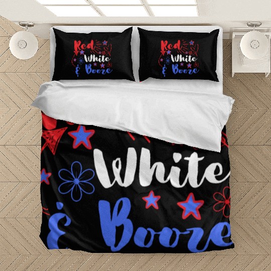 Red white and booze. Bedding Sets