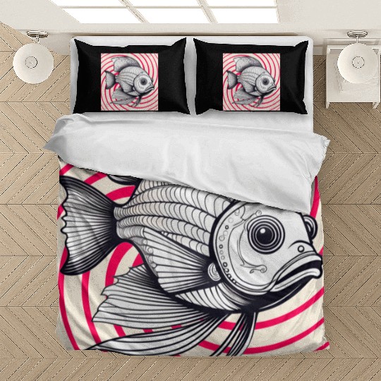 red striped fish Bedding Sets