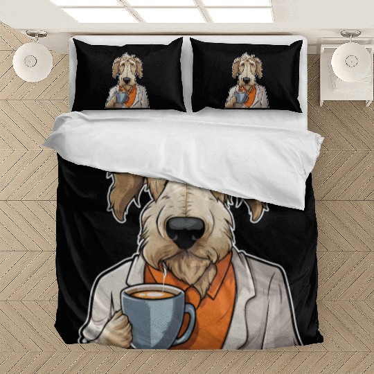 Coffee Irish Wolfhound Dog Bedding Sets