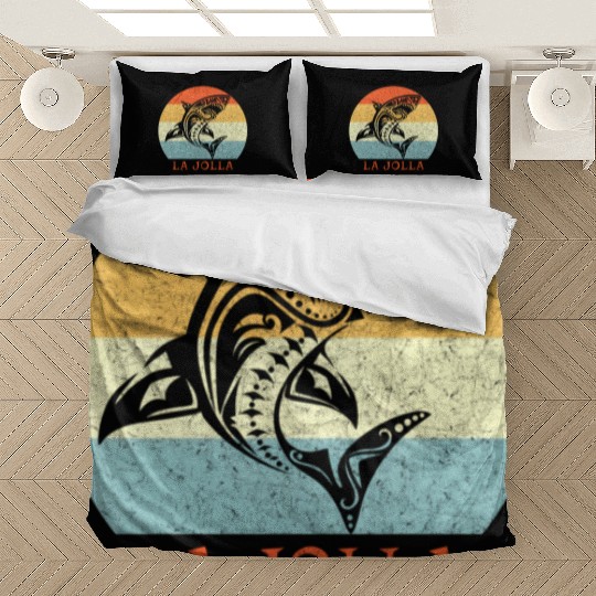 La Jolla California Vacation Tribal Shark Bedding Sets