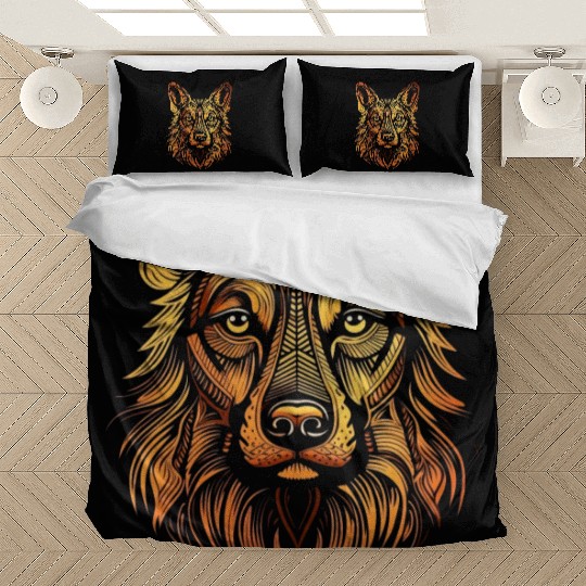 German Shepherd Funny Dog Street Art Comic Pet Bedding Sets