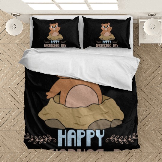 Cute Kawaii Groundhog Happy Groundhog Day Bedding Sets