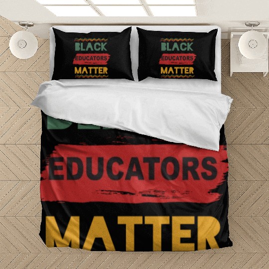 Black Educators Matter African History Teacher Men Bedding Sets