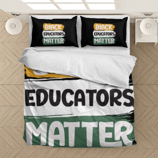 Black Educators Matter African History Teacher Men Bedding Sets