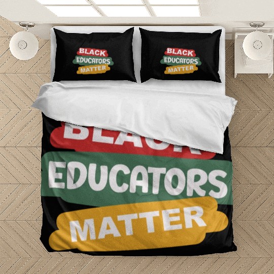 Black Educators Matter African History Teacher Men Bedding Sets