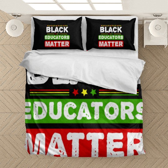 Black Educators Matter African History Teacher Men Bedding Sets