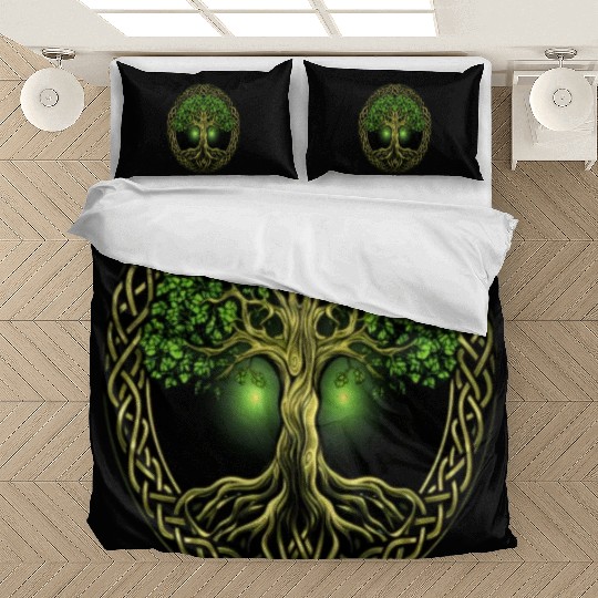 St Patricks Day Celtic Knot Tree Irish Gaelic Bedding Sets