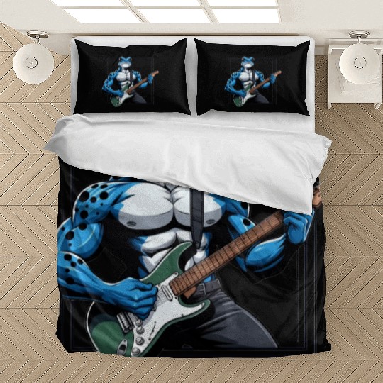 Poison dart frog guitar Bedding Sets