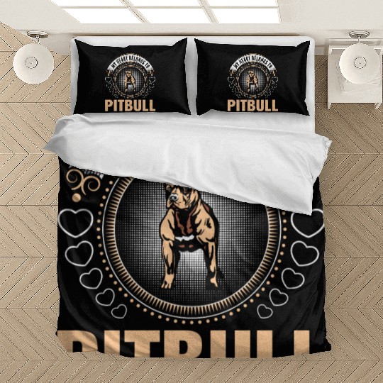 My Heart Belongs To Pitbull Dog Bedding Sets