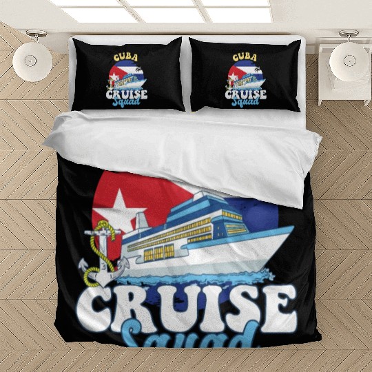 Cuba Cruise Squad Family Vacation Trip Bedding Sets