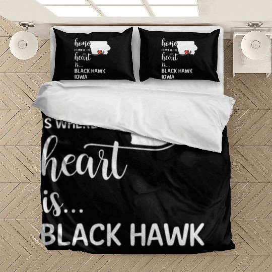 Black Hawk County Iowa Is Where My Heart Is Gift Bedding Sets