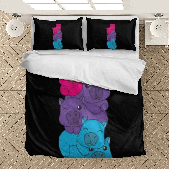 Androgynous Flag Pride Lgbtq Cute Capybara Bedding Sets