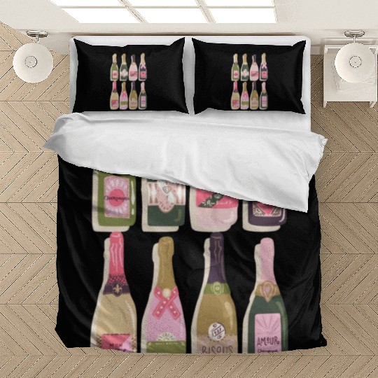 Champagne Bottles New Year Eves 2022 Py Bedding Sets