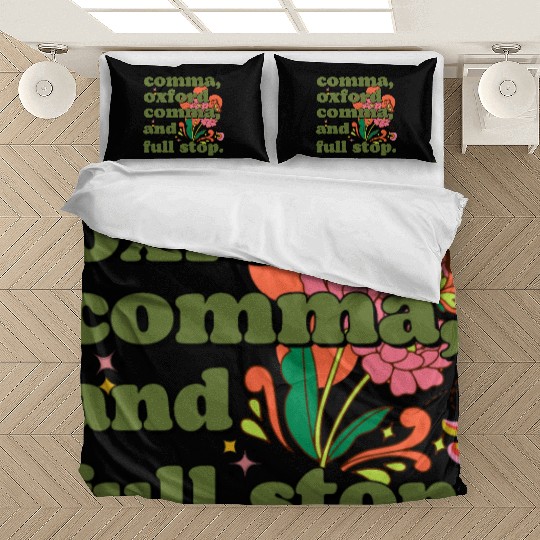 Oxford comma. For grammar students and teachers Bedding Sets