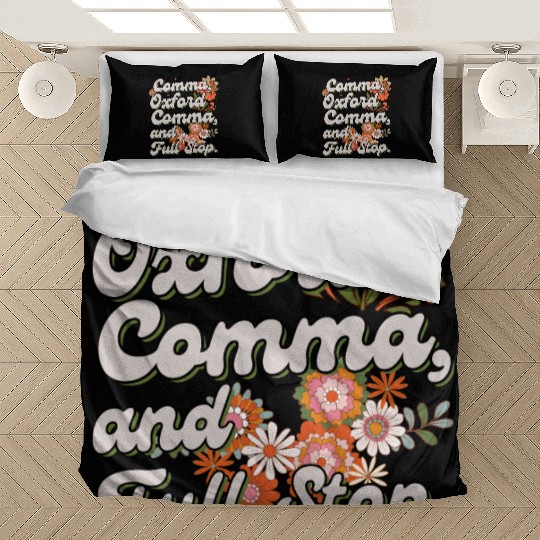Oxford comma. For grammar students and teachers Bedding Sets