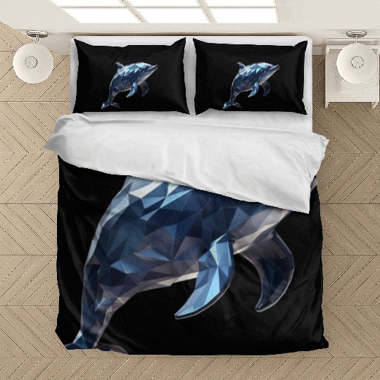 Geometric Style Dolphin Bedding Sets