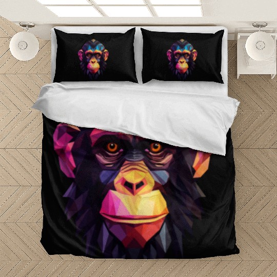 Geometric Style Chimpanzee Bedding Sets