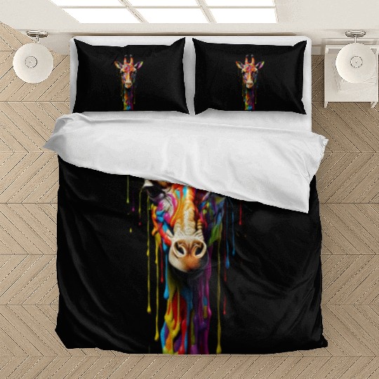 Rainbow Giraffe Bedding Sets