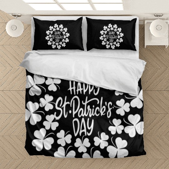 ST PATRICKS DAY Happy St. Patricks Day with Shamro Bedding Sets