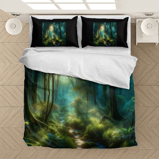 Twilight Enchantment A Mystical Forest Scene Bedding Sets
