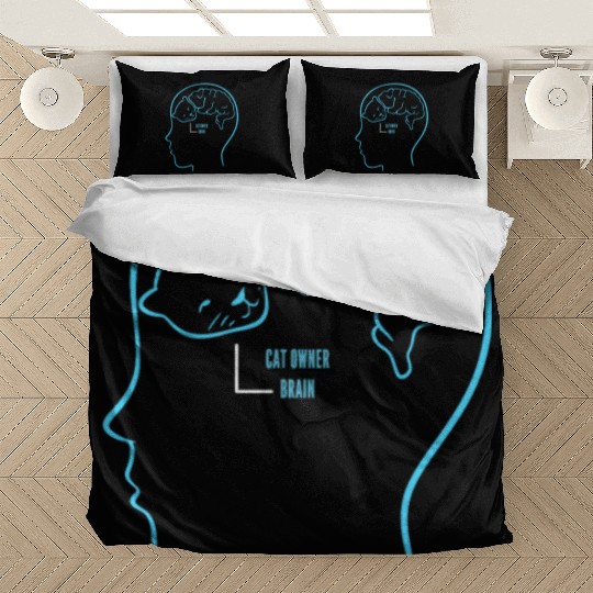 Cat Owner Brain Cat Lover And Owner Gift Bedding Sets