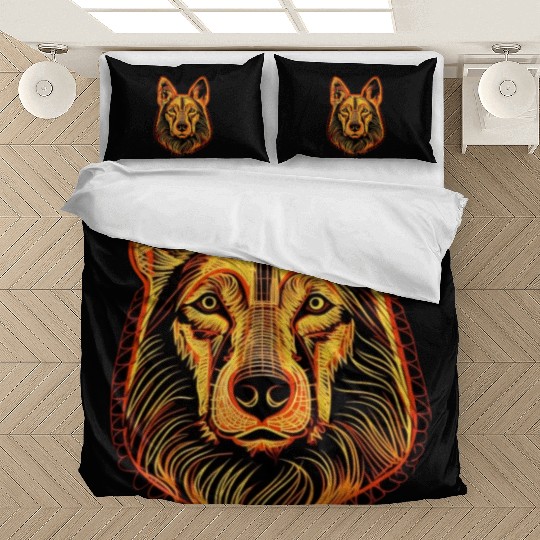 German Shepherd Funny Dog Street Art Comic Pet Bedding Sets