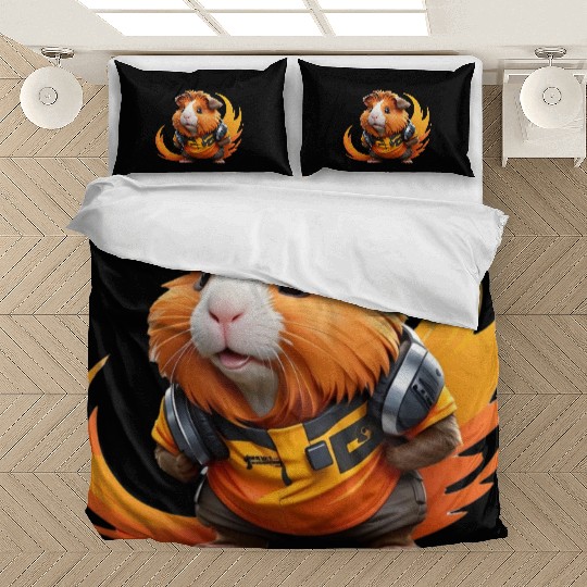 cute and cool DJ guinea pig Bedding Sets