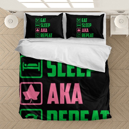 Eat Sleep AKA Repeat Alpha Kappa Alpha Womens Gift Bedding Sets