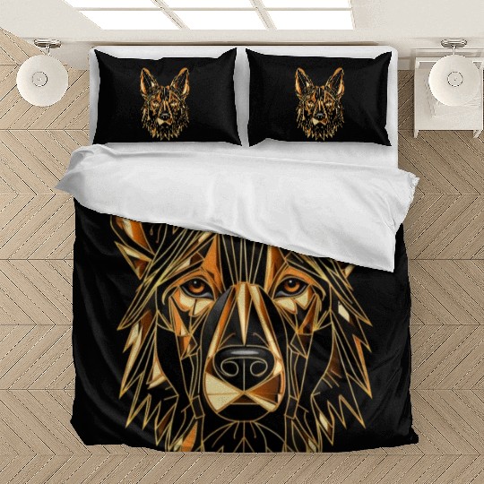 German Shepherd Funny Dog Street Art Comic Pet Bedding Sets