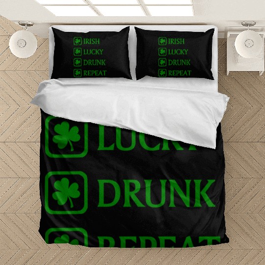 Irish Lucky Drunk Repeat Bedding Sets