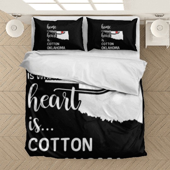 Cotton County Oklahoma Is Where My Heart Is Gift Bedding Sets