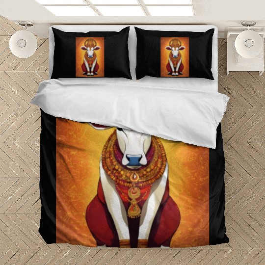 hindu cow goddes art Bedding Sets