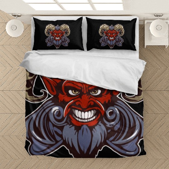 krampus devil head Bedding Sets
