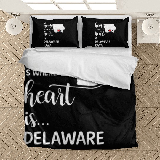 Delaware County Iowa Is Where My Heart Is Gift Bedding Sets