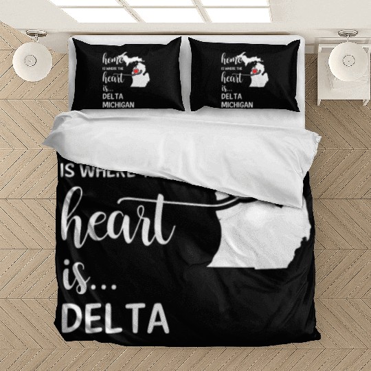 Delta County Michigan Is Where My Heart Is Gift Bedding Sets