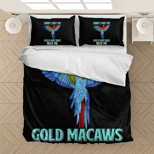 Gold Macaw Ornithologist Enthusiast Gift Bedding Sets